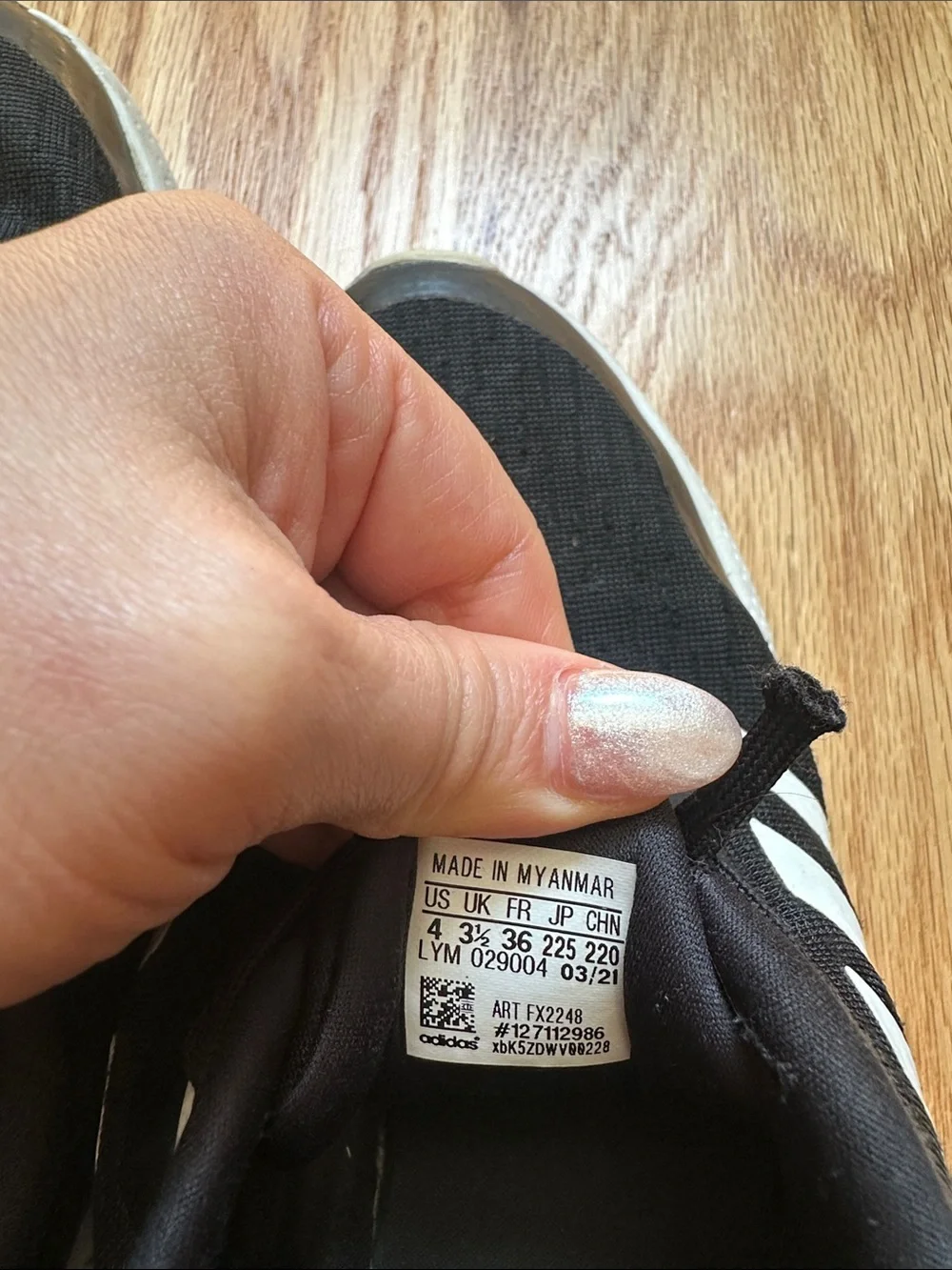 adidas Kids Black and White Bounce Sneakers